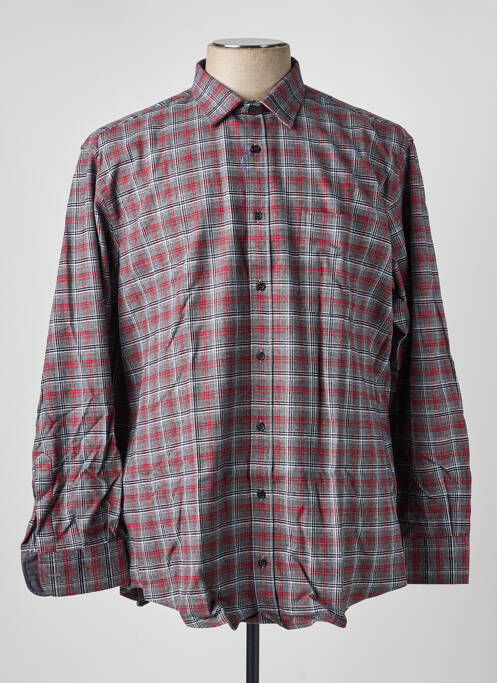 Chemise manches longues imprimé écossais gris LUI homme