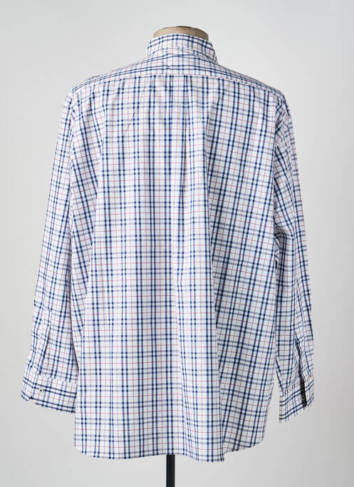 Chemise manches longues imprimé écossais bleu LUI homme