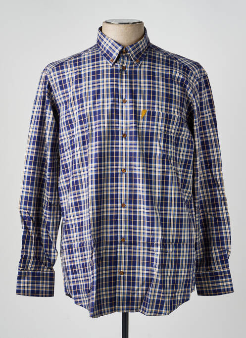 Chemise manches longues imprimé écossais bleu BANDE ORIGINALE homme