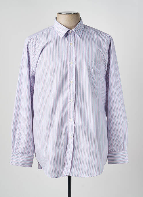 Chemise manches longues imprimé rayures violet LUI homme