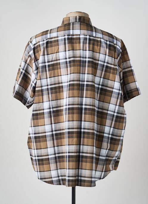 Chemise manches courtes poches marron CHATEL homme