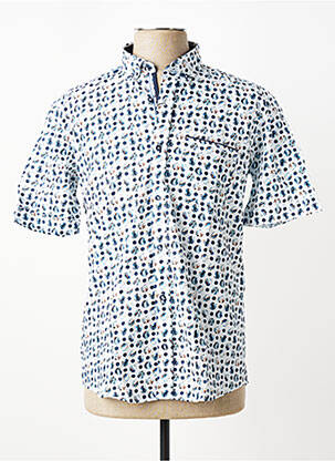 Chemise manches courtes imprimé fantaisie blanc CAP 10 TEN homme