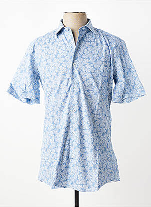 Chemise manches courtes imprimé fantaisie bleu LUI homme
