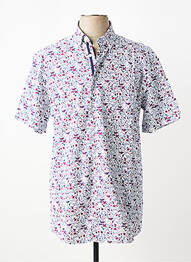Chemise manches courtes imprimé fantaisie blanc ARMORIAL homme
