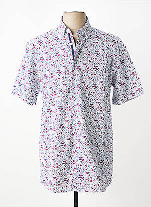 Chemise manches courtes imprimé fantaisie blanc ARMORIAL homme