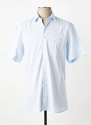 Chemise manches courtes coupe droite bleu CHATEL homme