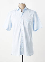 Chemise manches courtes coupe droite bleu CHATEL homme