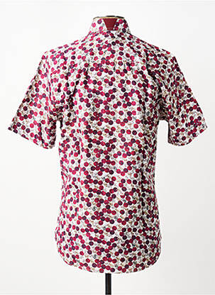 Chemise manches courtes imprimé fantaisie rouge CAP 10 TEN homme