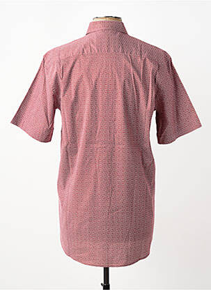 Chemise manches courtes imprimé fantaisie rouge LOUIS VICTOR homme