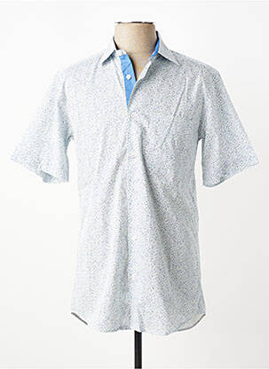 Chemise manches courtes imprimé fantaisie blanc LUI homme