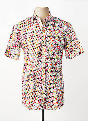 Chemise manches courtes imprimé fantaisie blanc FOXX homme
