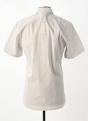 Chemise manches courtes imprimé fantaisie beige CHATEL homme