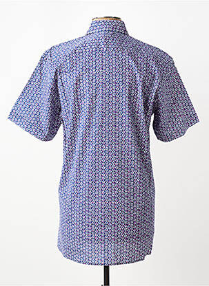 Chemise manches courtes imprimé fantaisie bleu CHATEL homme