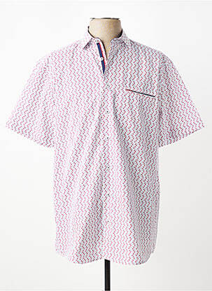 Chemise manches courtes imprimé fantaisie blanc LOUIS VICTOR homme