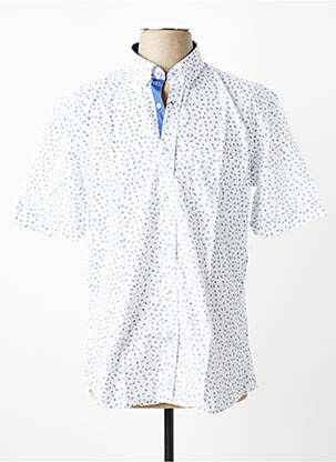 Chemise manches courtes imprimé fantaisie blanc CAP 10 TEN homme