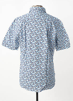 Chemise manches courtes imprimé fantaisie bleu CAP 10 TEN homme