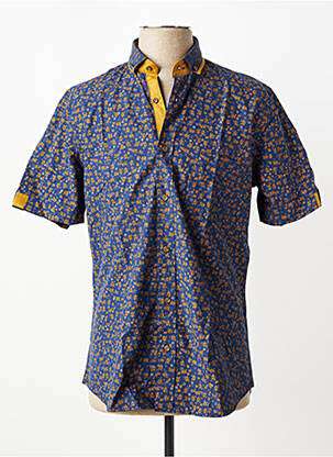Chemise manches courtes imprimé fantaisie bleu CAP 10 TEN homme