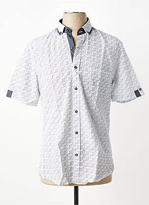 Chemise manches courtes imprimé fantaisie blanc CAP 10 TEN homme