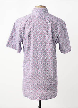 Chemise manches courtes imprimé fantaisie bleu CHATEL homme