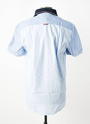 Chemise manches courtes coupe droite bleu DELAHAYE homme