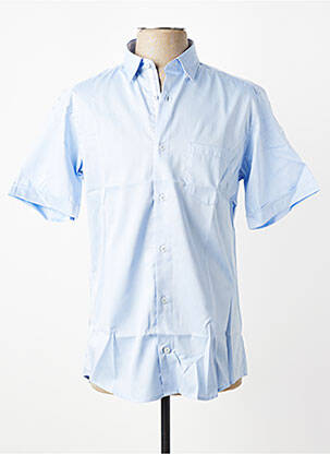 Chemise manches courtes coupe droite bleu LUI homme