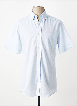 Chemise manches courtes coupe droite bleu LUI homme
