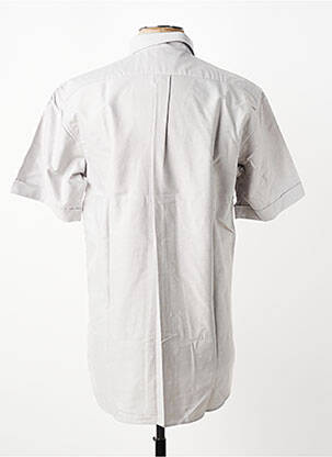 Chemise manches courtes coupe droite gris LUI homme