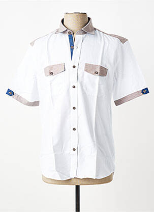 Chemise manches courtes imprimé fantaisie blanc CAP 10 TEN homme