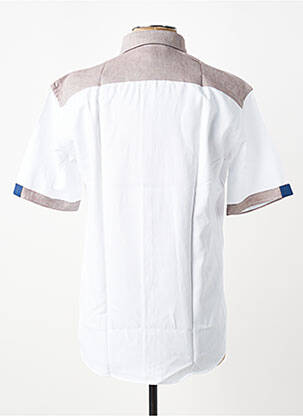 Chemise manches courtes imprimé fantaisie blanc CAP 10 TEN homme