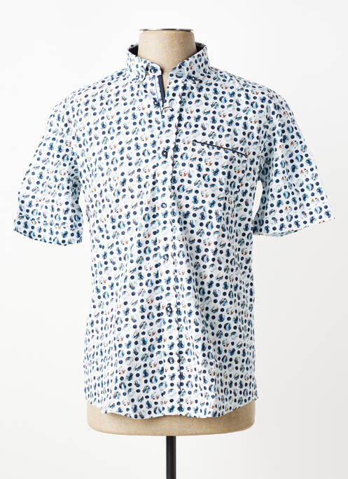 Chemise manches courtes imprimé fantaisie blanc CAP 10 TEN homme
