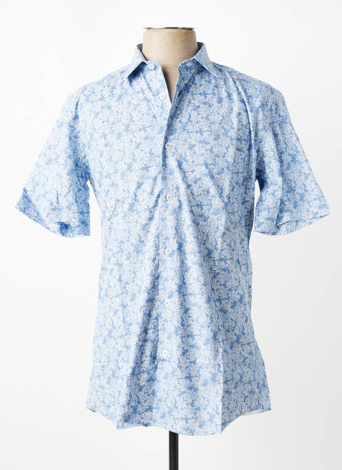 Chemise manches courtes imprimé fantaisie bleu LUI homme