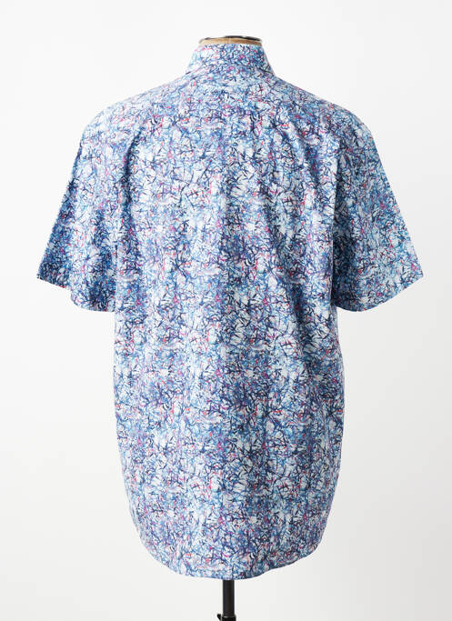 Chemise manches courtes imprimé fantaisie bleu LOUIS VICTOR homme