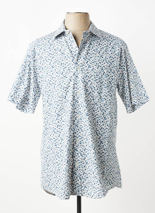 Chemise manches courtes imprimé fantaisie bleu LUI homme