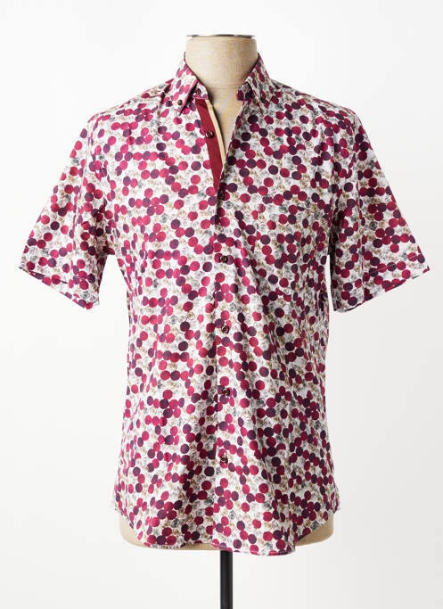 Chemise manches courtes imprimé fantaisie rouge CAP 10 TEN homme