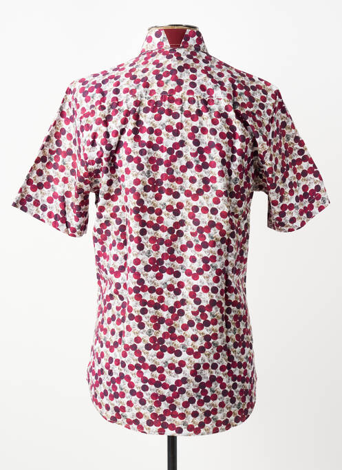 Chemise manches courtes imprimé fantaisie rouge CAP 10 TEN homme