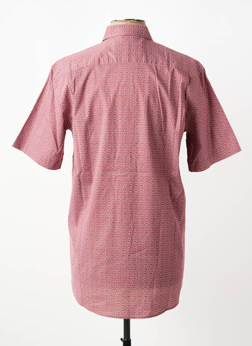 Chemise manches courtes imprimé fantaisie rouge LOUIS VICTOR homme