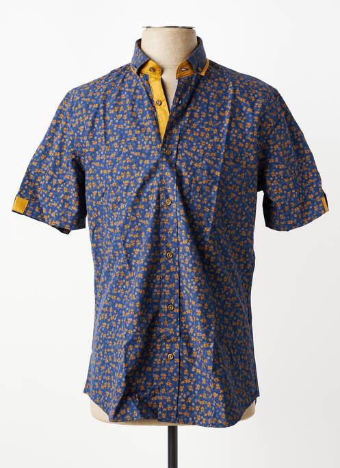 Chemise manches courtes imprimé fantaisie bleu CAP 10 TEN homme