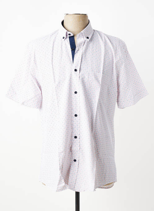 Chemise manches courtes imprimé fantaisie blanc CAP 10 TEN homme