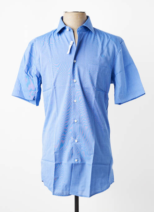 Chemise manches courtes coupe droite bleu SEIDENSTICKER homme