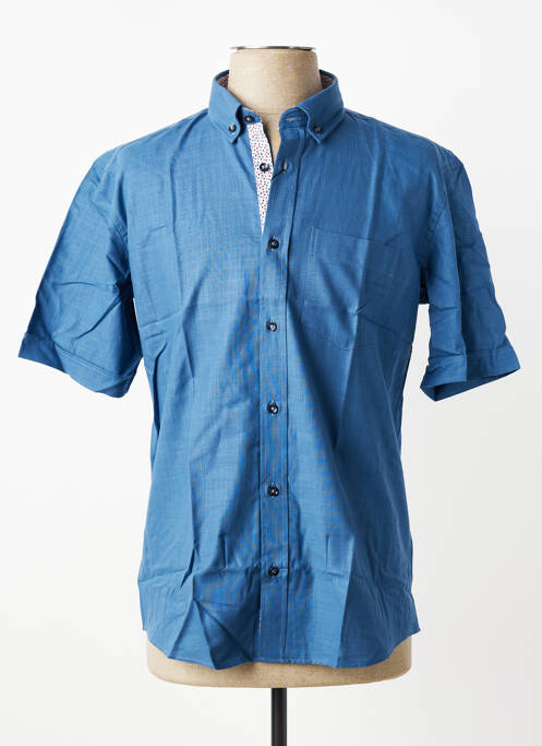 Chemise manches courtes coupe droite bleu CAP 10 TEN homme