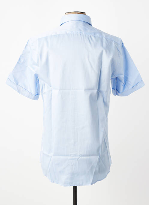 Chemise manches courtes coupe droite bleu LUI homme