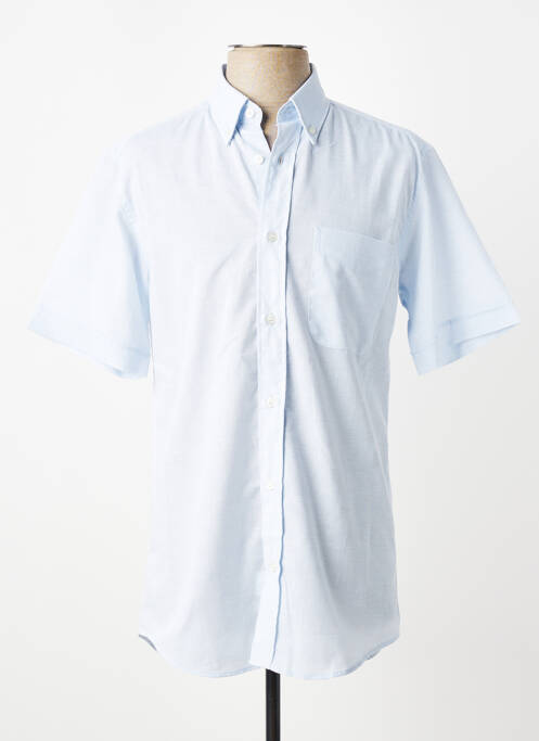 Chemise manches courtes coupe droite bleu LUI homme