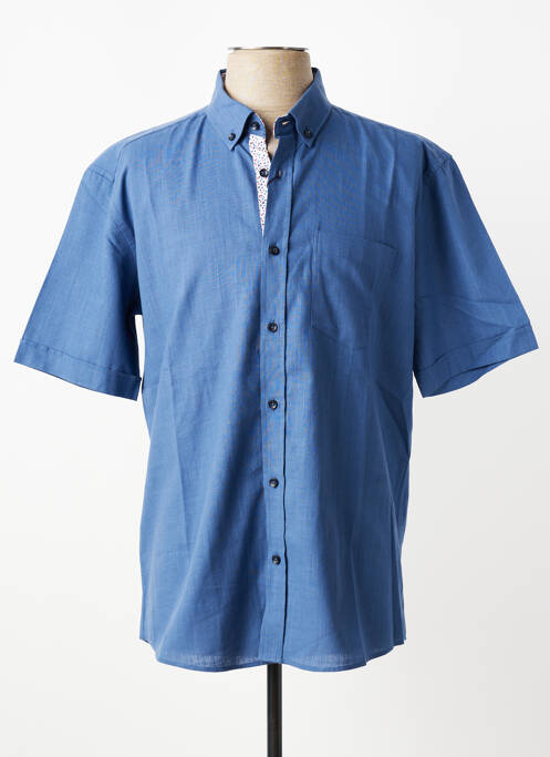 Chemise manches courtes coupe droite bleu CAP 10 TEN homme