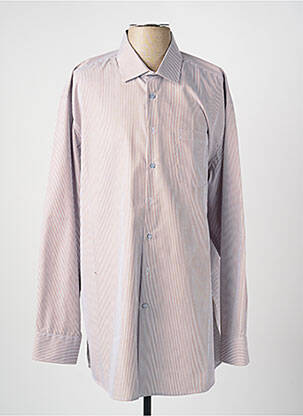 Chemise manches longues coupe droite marron SEIDENSTICKER homme
