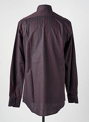 Chemise manches longues coupe droite marron LUI homme