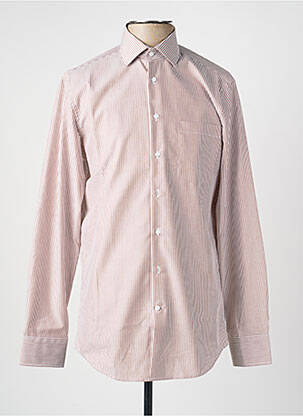 Chemise manches longues imprimé rayures marron SEIDENSTICKER homme