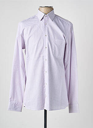 Chemise manches longues imprimé rayures violet CHATEL homme
