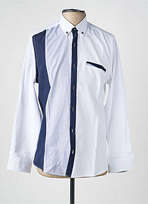 Chemise manches longues coupe cintrée blanc CAP 10 TEN homme