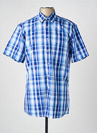 Chemise manches courtes poches bleu CHATEL homme