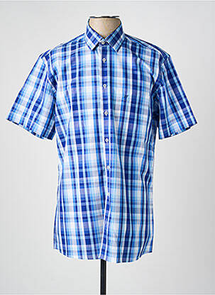 Chemise manches courtes poches bleu CHATEL homme